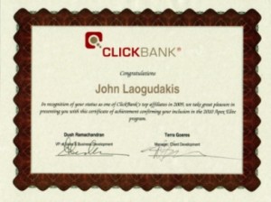 Clickbank Apex Elite Certificate