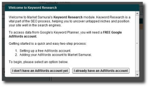 Market Samurai keyword analysis